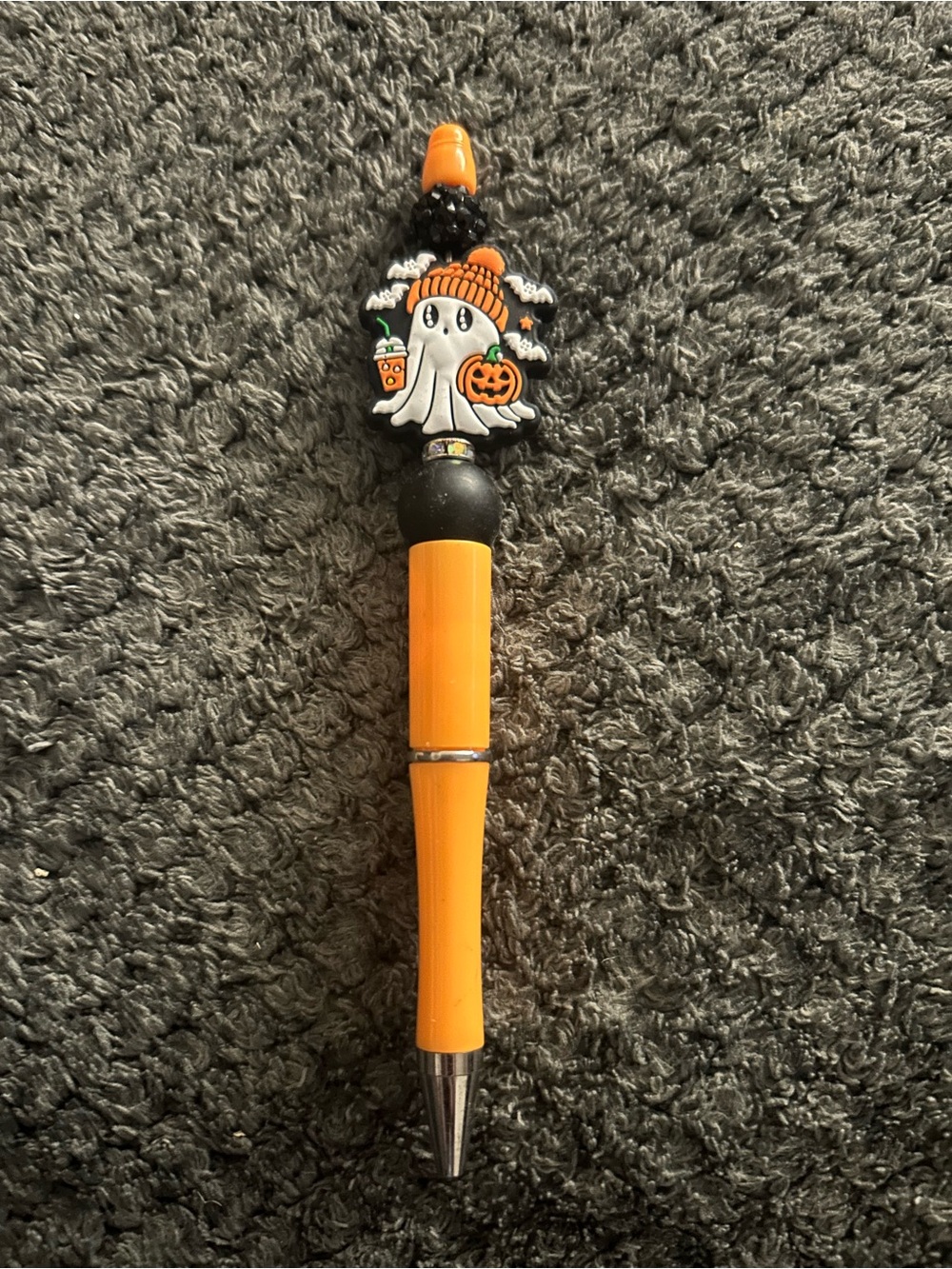 Hand Crafted Orange Halloween Ghost Ballpoint Pen